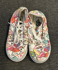 VANS Off The Wall Kids US 10 Multicolor Unicorn Canvas Low Top Sneaker