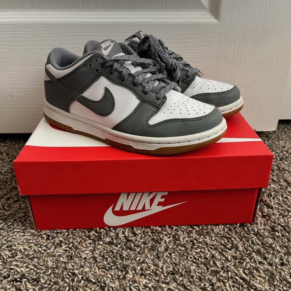 Size 4 (GS) Nike Dunk Low Reflective Grey (youth)