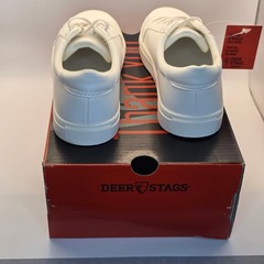 Deer Stags Blake Kids White Simulated Leather Low Top Sneakers Size 1M New
