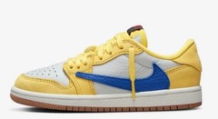 Jordan 1 Retro Low OG SP Travis Scott Canary Sneakers PS Kids – Size 12