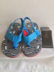 Fitory Kids Boy Sandals Color Blue Size 13-1 With Back Strap Thong New With Tag