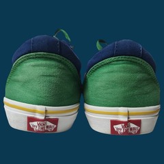 VANS OFF THE WALL Classic 500714 Blue Green Red White MEN’S 7 / WOMEN’S 8.5 box