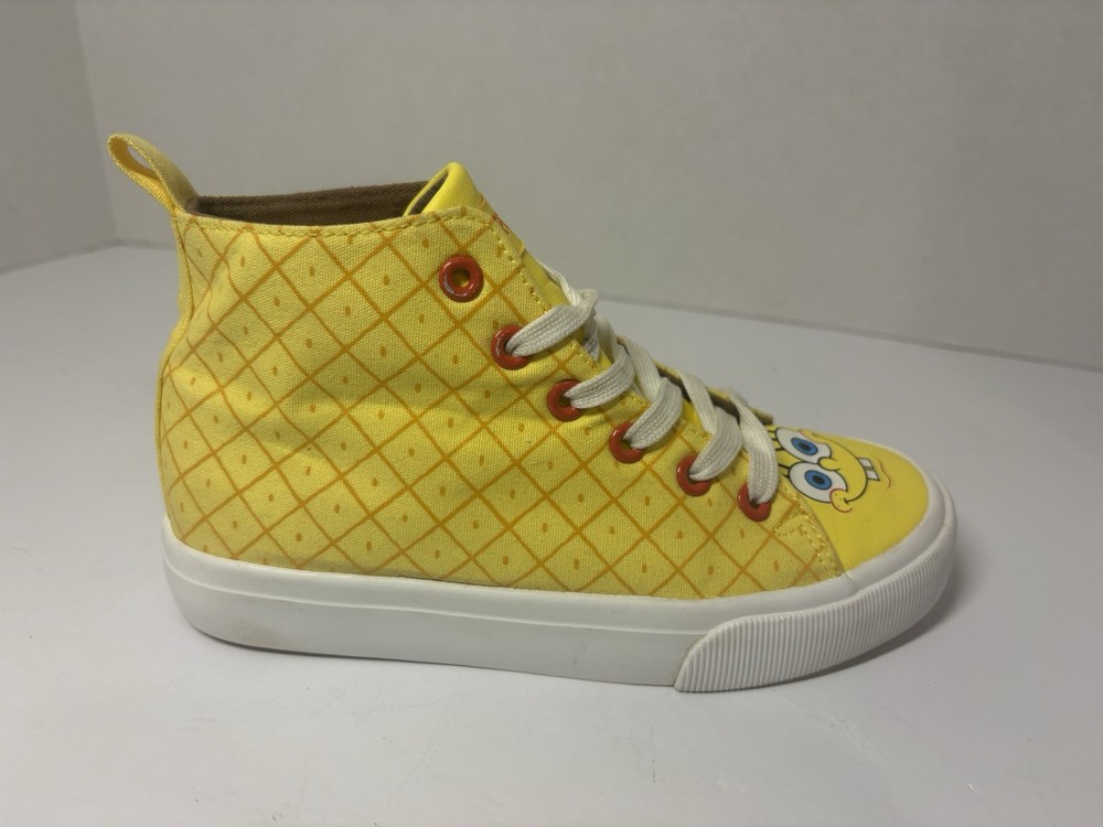 Nickelodeon Spongebob & Patrick Kids High Tops Shoes Fun Cartoon Youth Size 2