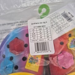 Crocs Gushers Classic Clogs with Jibbitz Charms Kids Size J4 Colorful Shoes