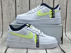 Nike Air Force 1 LV8 GS Worldwide Pack White Barely Volt Size 4Y CN8536‑100