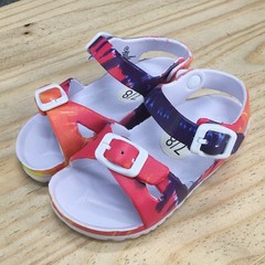 Tommy Bahama Sandals Children 7/8 Ankle Strap Multicolor Buckle Comfort Open Toe
