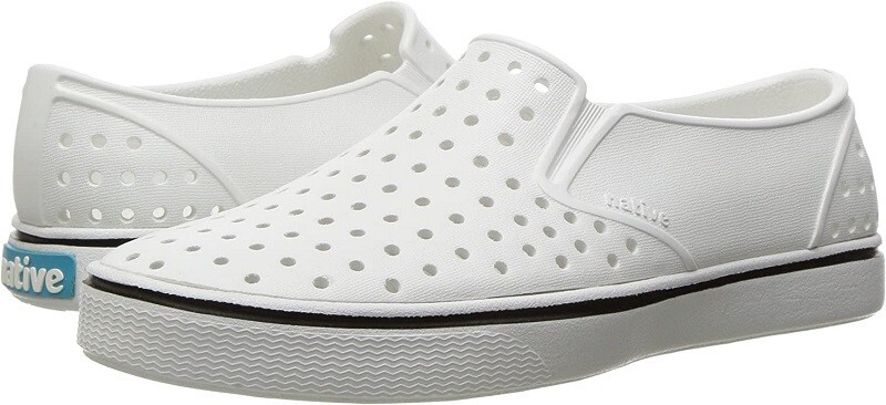 Native Shoes, Miles, Kids Shoe, Shell White/Shell White, 2 M US Little Kid