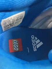 adidas x LEGO Tech RNR Kids Shoes Size 13K Blue Yellow White Cloudfoam Strap