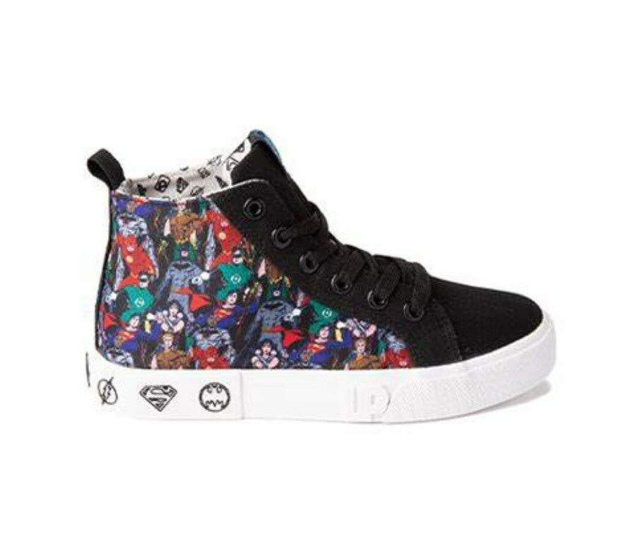 NEW JUSTICE LEAGUE SUPERMAN/BATMAN SIZE 10 KIDS HIGHTOPS SNEAKERS TENNIS SHOES