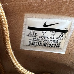 Nike Air Force 1 High Suede Flax Wheat Gum Sneakers Youth 6.5Y Women’s 8