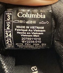 Columbia Snowtrot Mid Waterproof Pull On Boot Black Insulated Fleece Youth 3