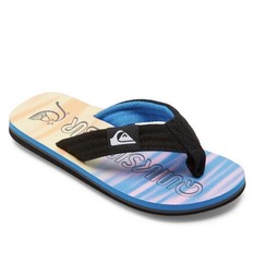 NWT Quiksilver Kids Blue Molokai Layback II Flip Flops Sz 4