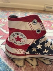 Converse All Star American Flag USA Stars Stripes Junior Youth Size 2 Slip On