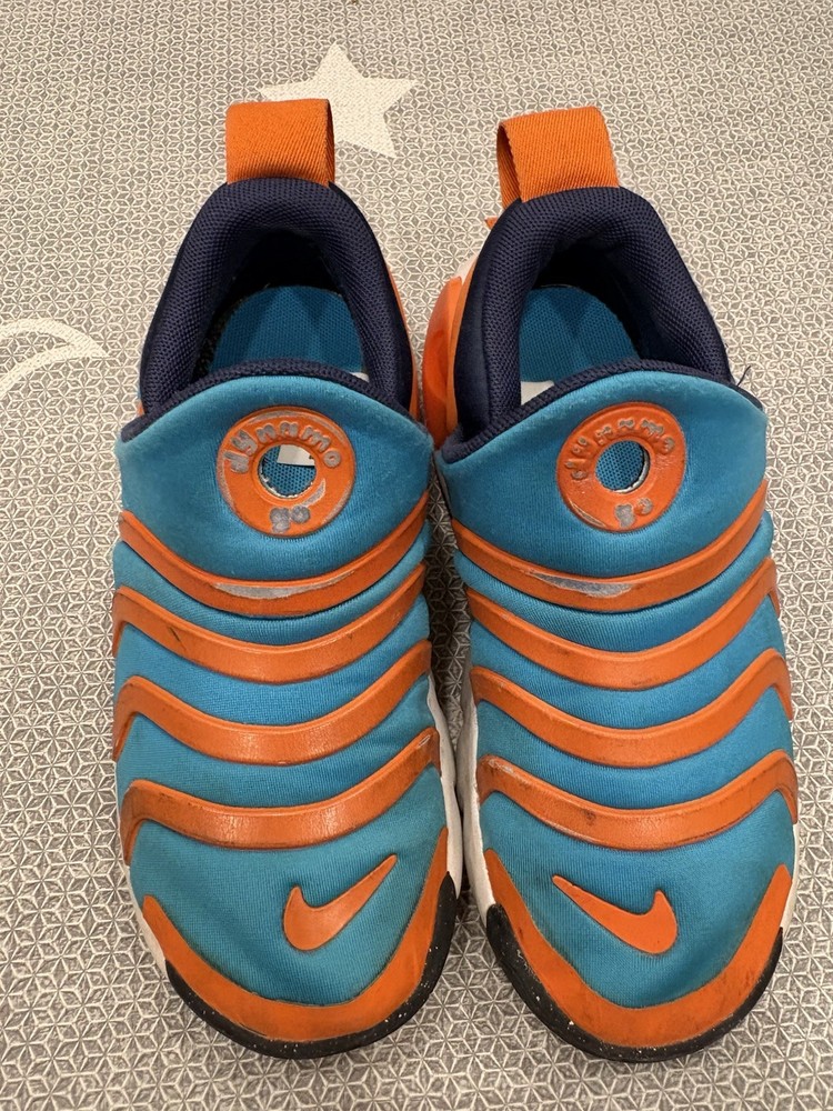 Nike Dynamo Do Kids Size 13c Used Sneakers Blue And Orange