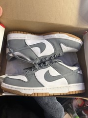 Nike Dunk Low GS Gray/White Gum Rubber Sole Leather Sneakers US 6Y
