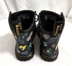 Dr. Martens Kids Boots Size 8 – Black Graphic Print – NWOT, Rare Design