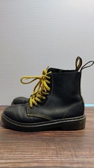 Dr Martens Junior 1460 Pascal J Boots Black Size US 2 (AW004) Lace & Zip Leather