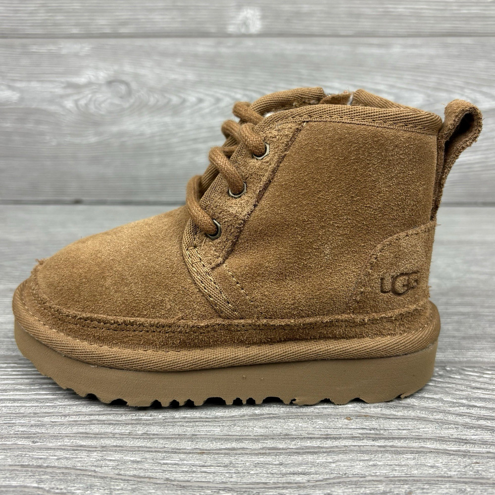 UGG Neumel II Boots Chestnut Brown Chukka Suede Zip Toddler Size 7