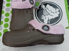 CROCS POLAR BLITZEN MAMMOTH KID BAYA CLOG SHOE~Brown Pink~Men 1*Women 3~NWT