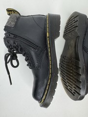 Dr. Martins Padley J Mix Black Grey US 12 Kids Felt Lined Combat Boots