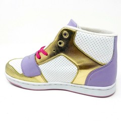 Creative Recreation Cesario White Lavender Pink Gold Kids Youth Size 3 Sneakers