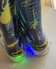 Western Chief Youth Bug Splatter Light Up Rain Boot Super Cute Fun Outdoor Sz 11