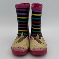 Jojo Maman Bebe Splash Rain Boots Wellies Kids Size 10 Unicorn