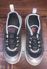 Nike Air Max Axis Running Shoes AH5223-009 Silver Black Red Youth Sz 3Y