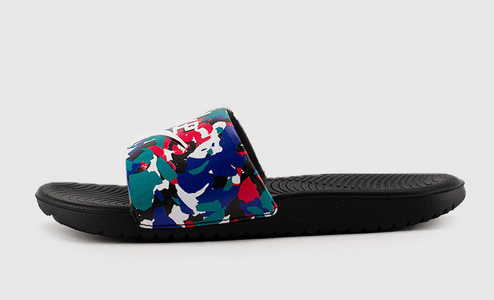 NIKE Kawa Melted Crayon Slides Sandals Grade School Kids Multi Color