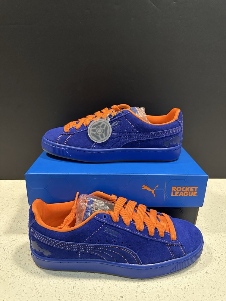 Size 5.5 PUMA Suede Rocket League Jr Lace Up Youth Boys Blue Shoes 399443