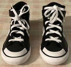 Converse Kids Pro Blaze Strap High Top Shoes Black/White Sz 3.5 NEW A01072C