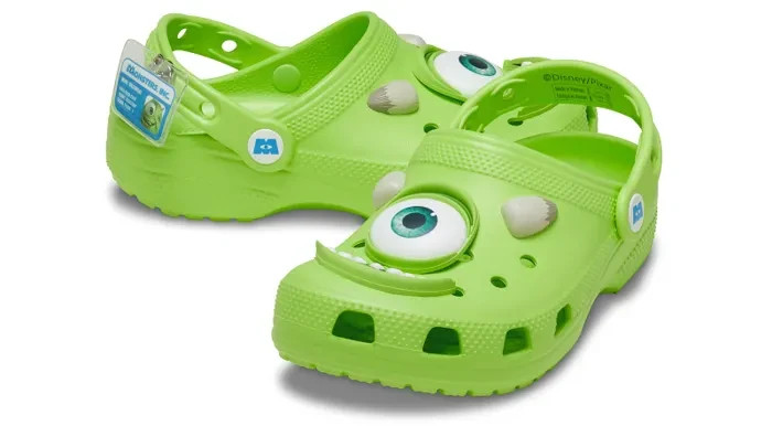Crocs Monsters Inc Mike Classic Clogs Slip On Green Kids Size j2 210876-90H New