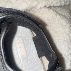 Khombu Brady kids Sport Sandals Black Gray Hook & Loop Adjustable SZ 1M