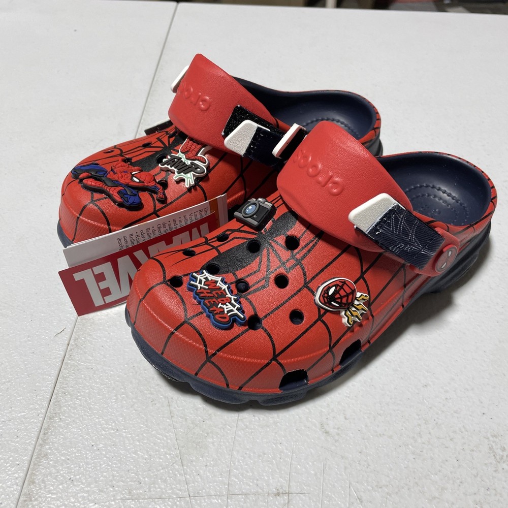 Crocs Spider-Man All-Terrain Clogs Unisex Big Kids Size J2
