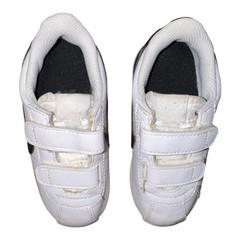 Nike Cortez Basic SL Kids White & Black Sneakers Hook Loops Straps Size 8.5