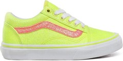 New Vans Old Skool (Neon Glitter) Yellow Sneaker Size 1.0 Kids BRAND NEW IN BOX