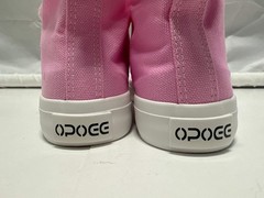 OPOEE Kids Canvas Sneakers Hook & Loop Shoes Pink US 1-3 (EU 32-34)