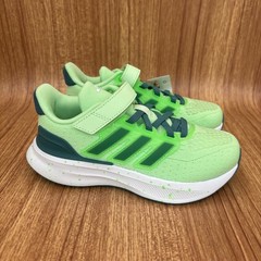 Adidas UltraRun 5 EL C Kids Running Shoes 12K Green JQ3069 Sneakers NEW