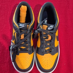 Nike Dunk Low (GS) Orange Anthracite Leather Unisex Kids Sneakers US 4.5Y/6W