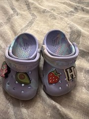 New Crocs Kid’s Unisex Classic Marbled Tie-Dye Clog Purple/Multi