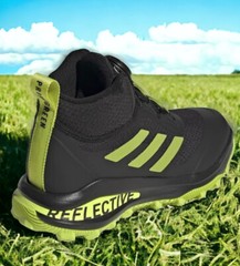 Adidas FortaRun BOA Tie Down All Terrain Black Green Shoes Boys Size 5 NEW