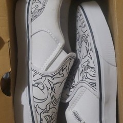 VANS Asher Color Me White Chili Pepper Slip-On Unisex Kids US Size 3