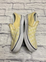 Vans Classic Checkered Sneakers Pastel Yellow Big Kids 4