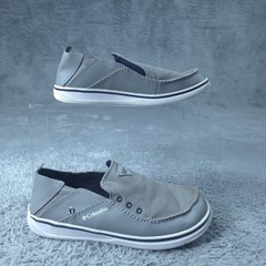 Columbia PFG Boat Shoes Youth Size 3 Gray Slip On Omni-Grip Fishing Beach