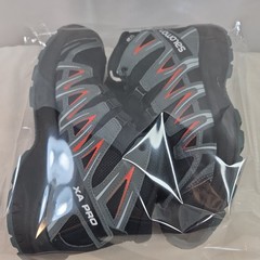 Salomon XA Pro Youth Trail Hiking Running Size 5 Waterproof Black Gray Red