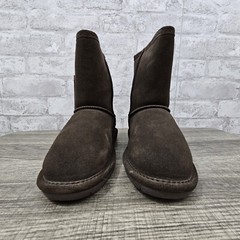 Bearpaw Winter Boots Youth Size 2 Chocolate Emma Suede Wool Blend