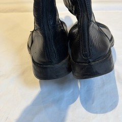 Dolce & Gabbana Junior Kids 33 Leather Boots Black with Back Zipper Size 33 D&G