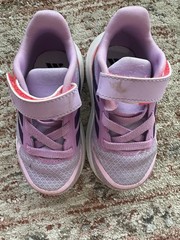 adidas Cloudfoam Kids Purple Mesh Hook & Loop Strap Low-Top Sneakers