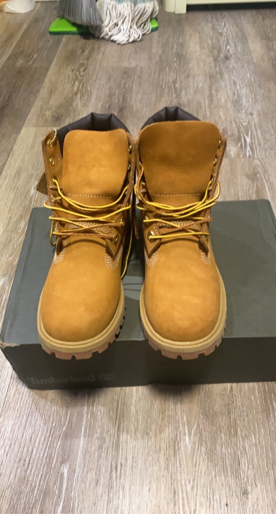 Unisex Timberland Leather Construction Boots Cornbread Youth Size 5M