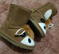 EUC Kid UGG Boot Pony Classic Non-Slip used 1wk 7-8 (26-27) Australian sheepskin